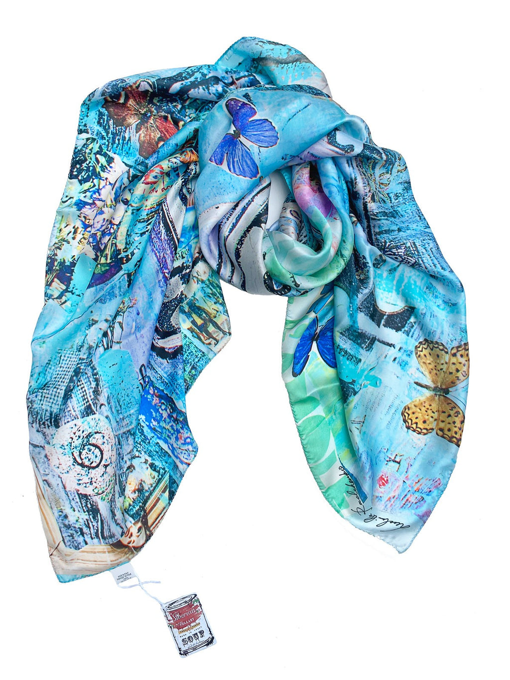 Luxury FullArt In Seta 100% DEFENDER - Artistico Foulard Unisex Firmato - 140X140cm, art-to-wear, limited edition.