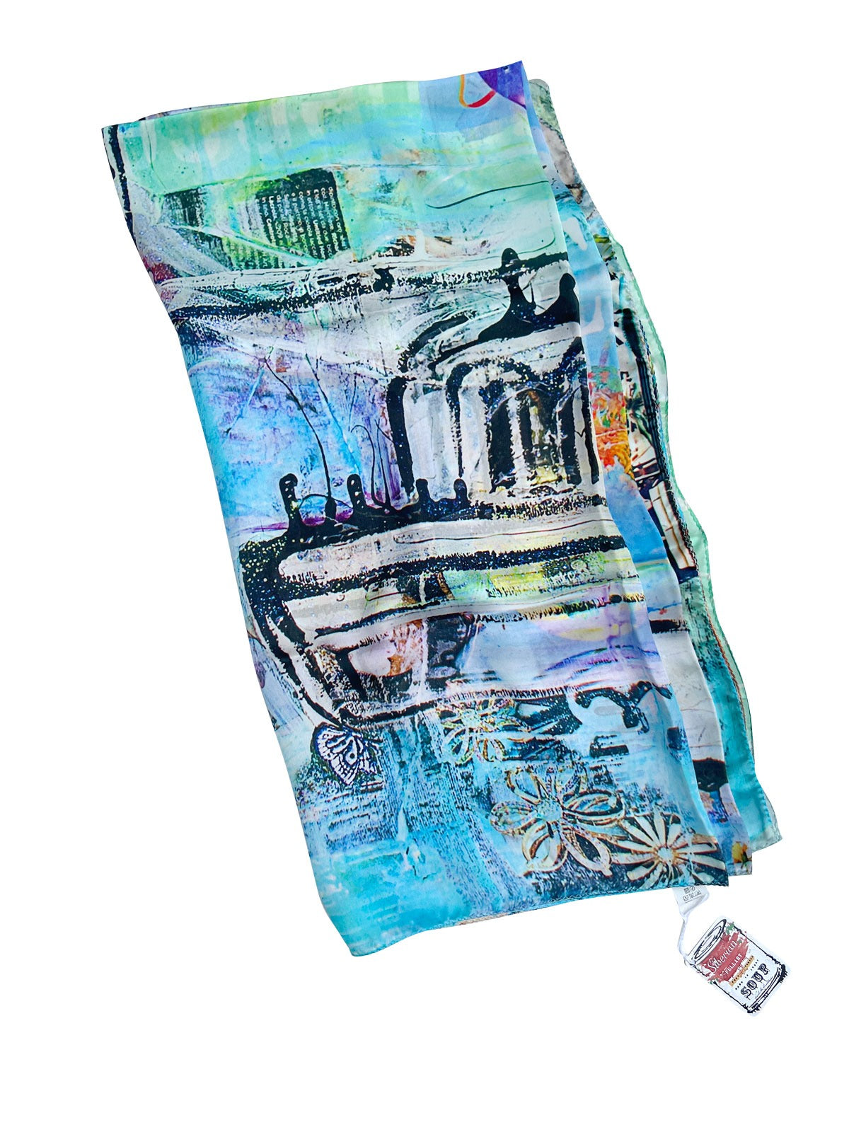 Luxury FullArt In Seta 100% DEFENDER - Artistico Foulard Unisex Firmato - 140X140cm, art-to-wear, limited edition.