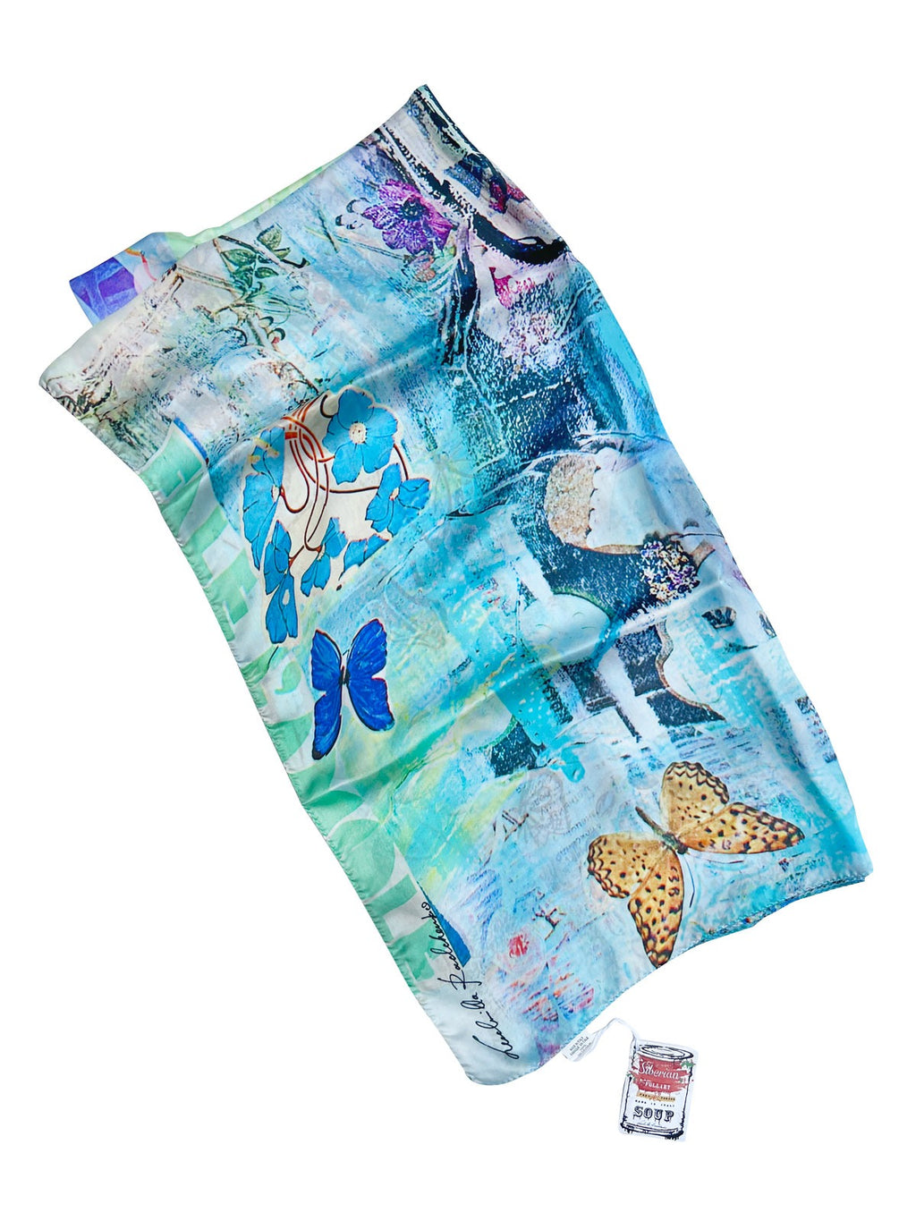 Luxury FullArt In Seta 100% DEFENDER - Artistico Foulard Unisex Firmato - 140X140cm, art-to-wear, limited edition.