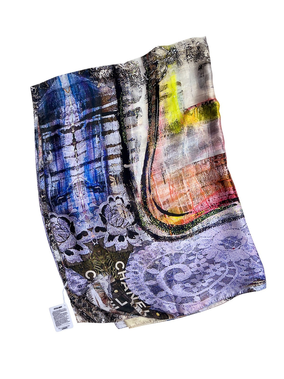 Luxury FullArt In Seta 100% PROTAGONIST - Artistico Foulard Unisex Firmato - 140X100cm, art-to-wear, limited edition.