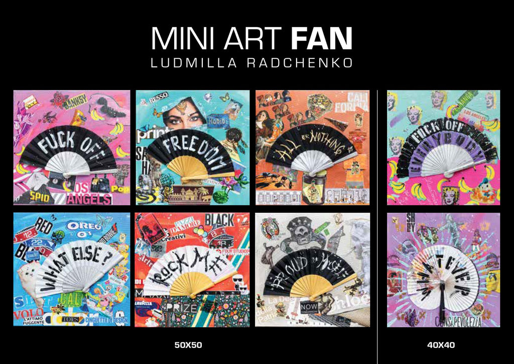 Mini Pop Fan Fuck Off Everybody 40X40Cm