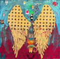 PERCORSO DI UMILTà , Art Work 140X140 cm,  Art Series THE WINGS of POWER 2025, Dubai