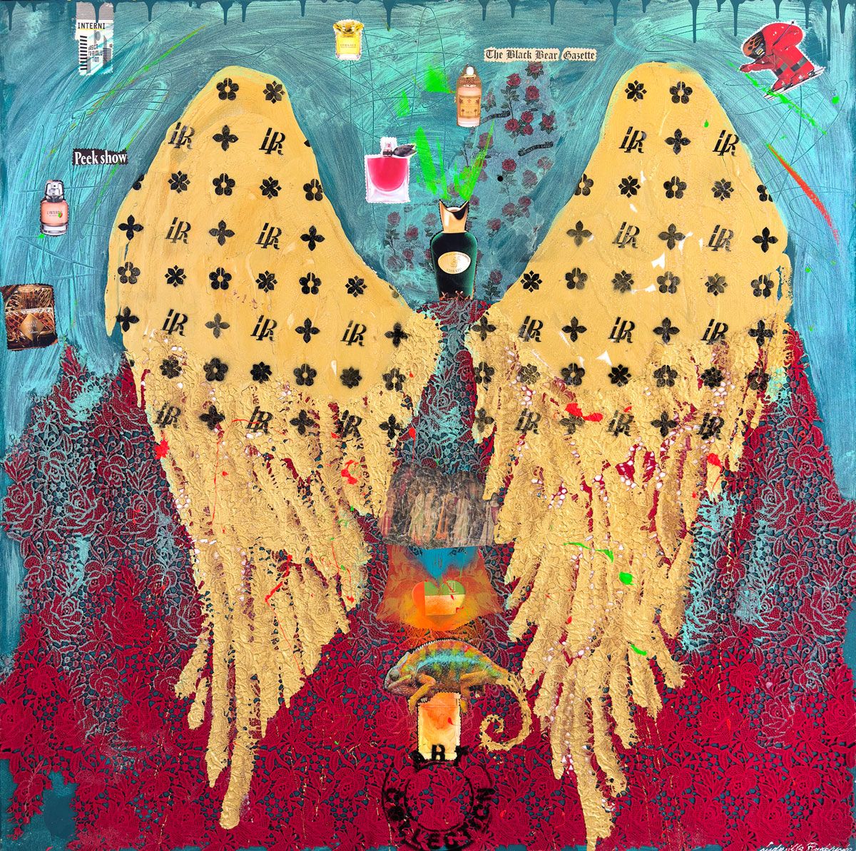 PERCORSO DI UMILTà , Art Work 140X140 cm,  Art Series THE WINGS of POWER 2025, Dubai