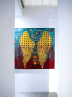 PERCORSO DI UMILTà , Art Work 140X140 cm,  Art Series THE WINGS of POWER 2025, Dubai