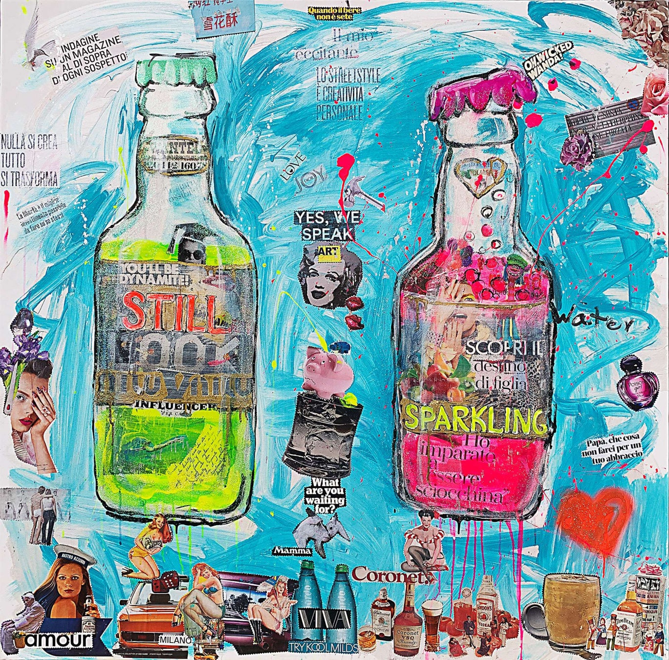 Still&Sparkling Water, Artwork 150X150Cm, Anno 2019