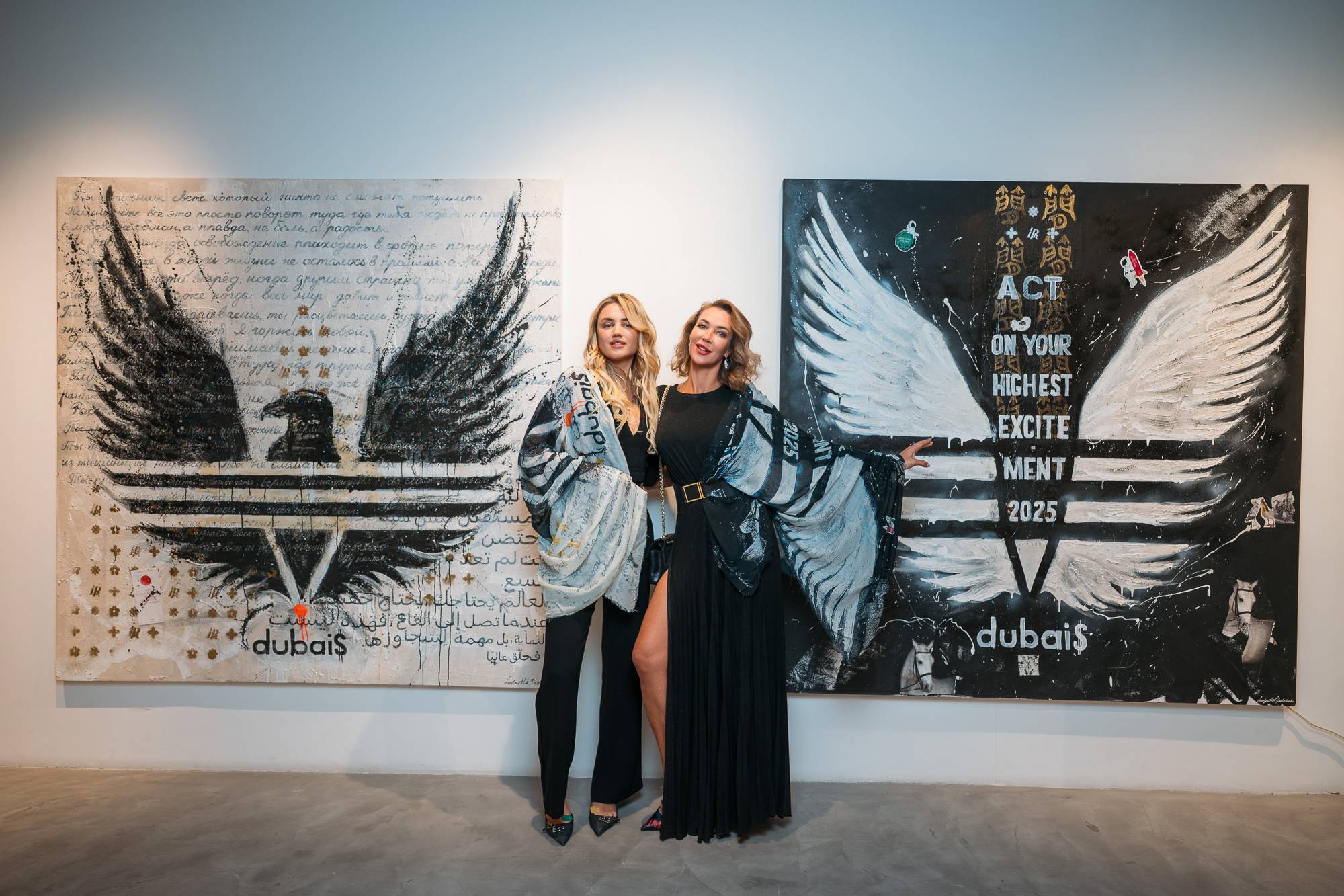 WHITE POWER, Art Work 190X190cm,  Art Series THE WINGS of POWER 2025, Dubai.