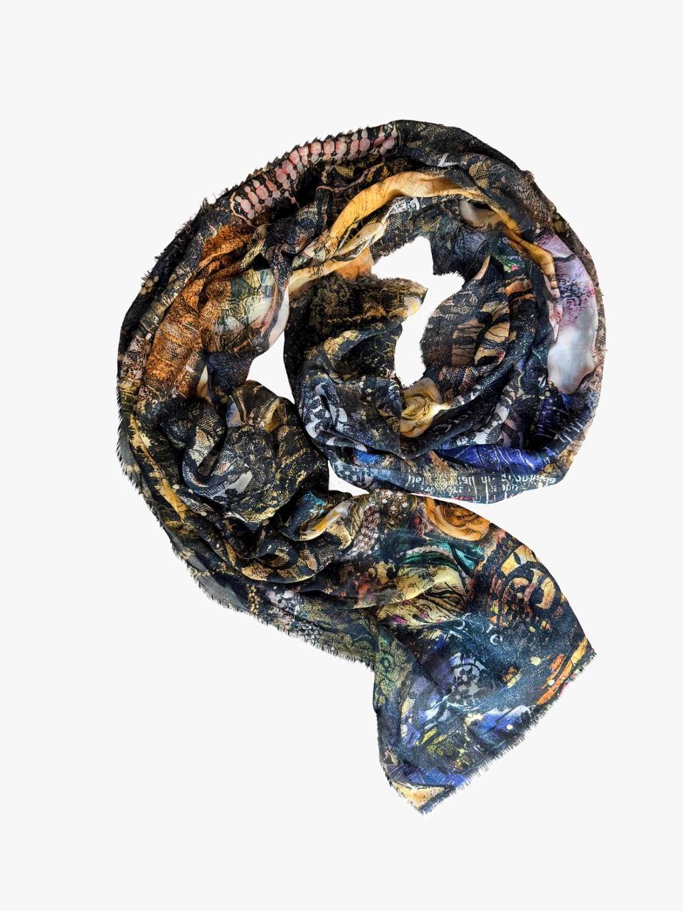 Fullart Black Luxury Hijab - Artistico Foulard 70X200cm, prima collezione che incontra la cultura islamica, limited edition