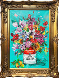 Crypto Flowers, Opera Darte 100X70Cm (130X100Cm Con Cornice), 2024, Pezzo Unico