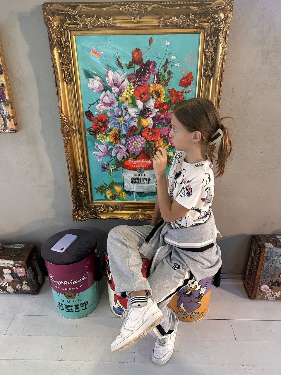 Crypto Flowers, Opera Darte 100X70Cm (130X100Cm Con Cornice), 2024, Pezzo Unico