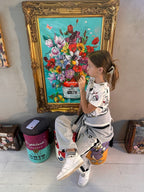 Crypto Flowers, Opera Darte 100X70Cm (130X100Cm Con Cornice), 2024, Pezzo Unico
