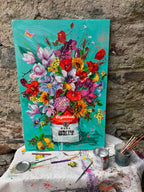 Crypto Flowers, Opera Darte 100X70Cm (130X100Cm Con Cornice), 2024, Pezzo Unico
