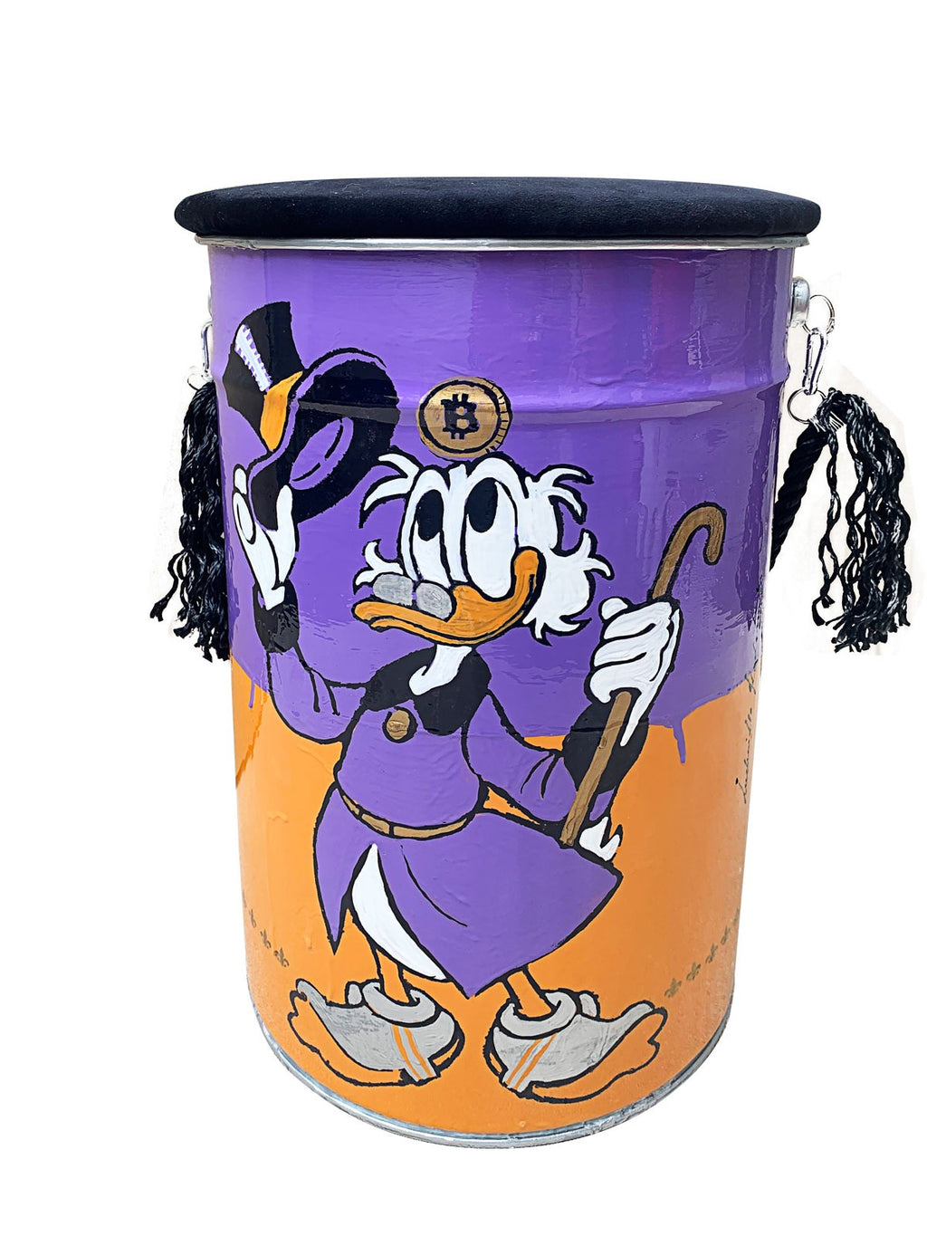 Crypto Pouf Violet/Orange