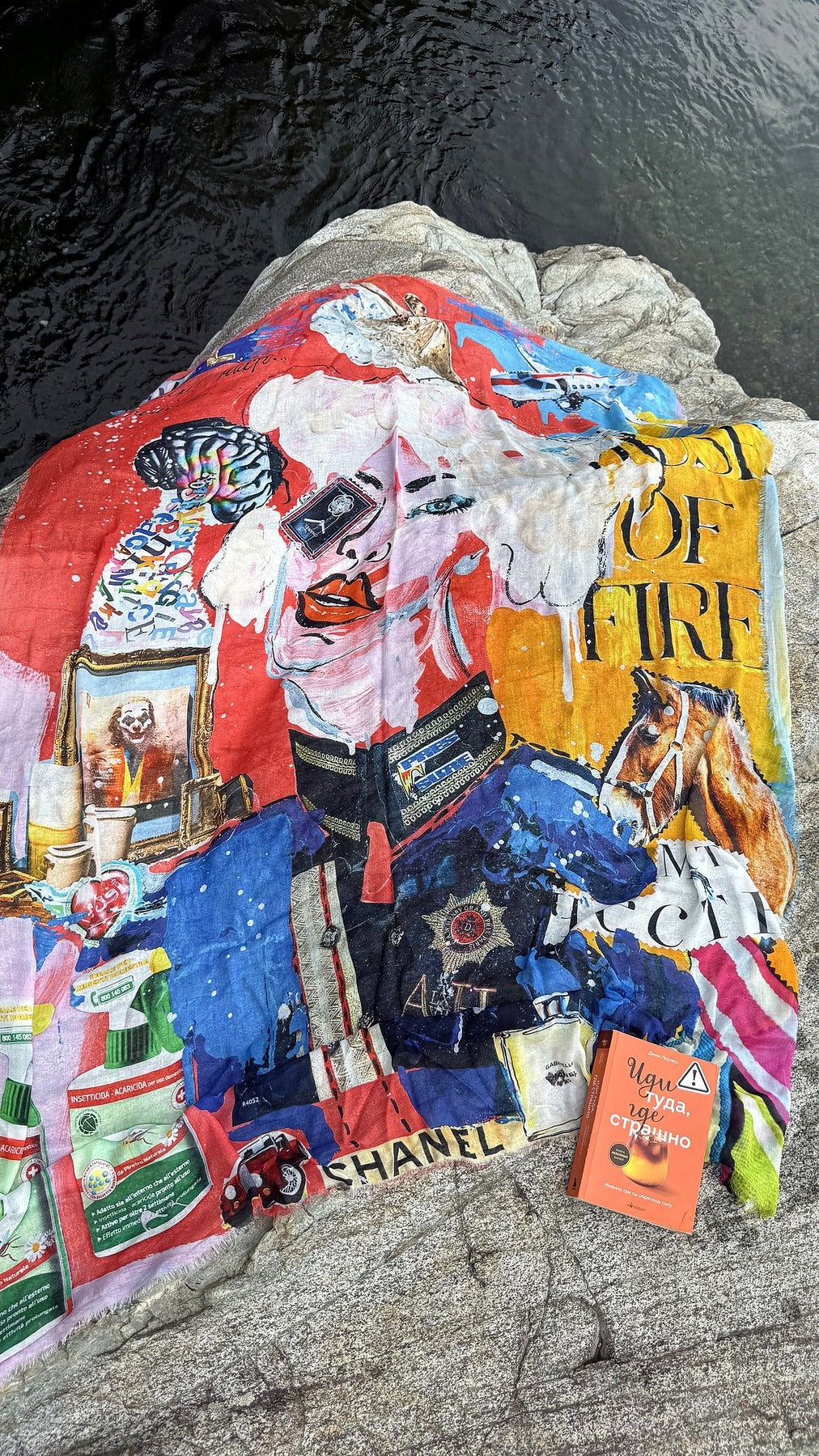 FullArt Muse of Fire - Artistico Pregiato Foulard Unisex Firmato 140X200, limited edition