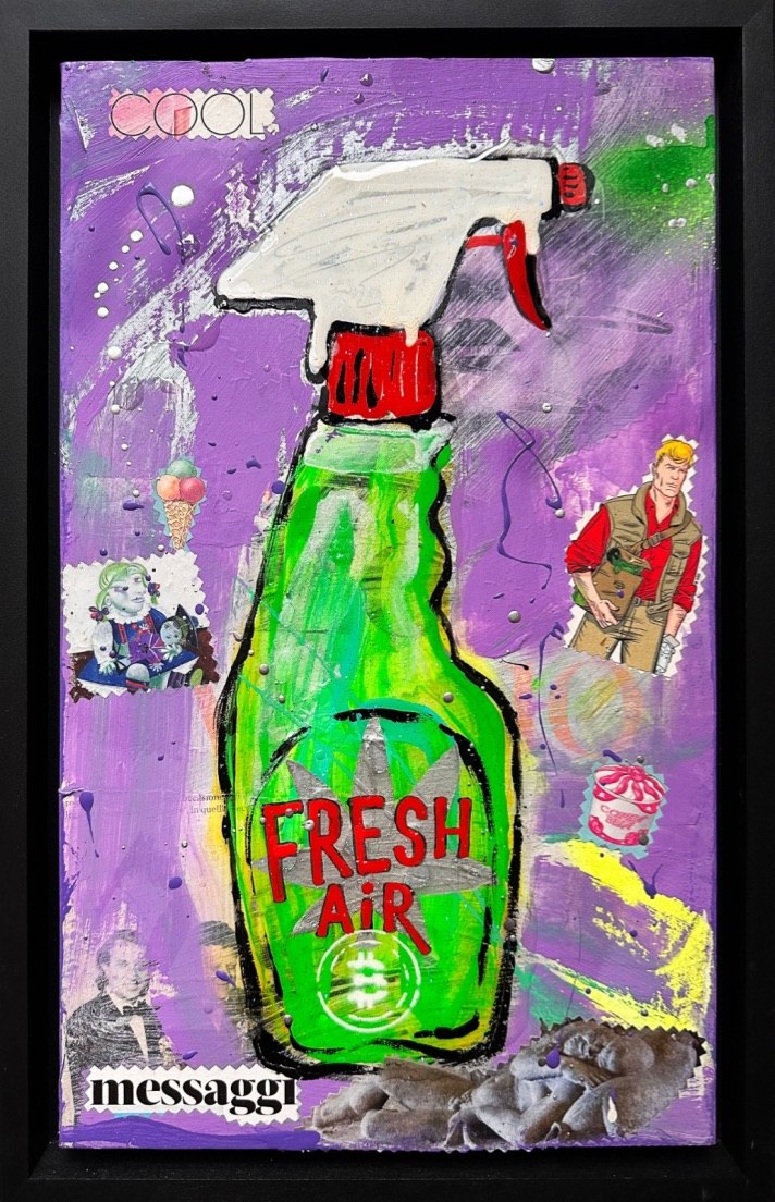 Fresh Air Green, Artwork 44X24Cm