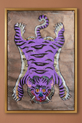 Plum Tiger — Hand-painted Original on Papyrus