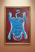 Sky Tiger — Hand-painted Original on Papyrus